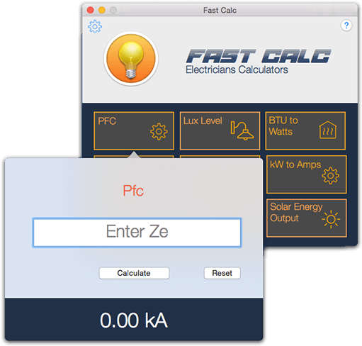 Pfc calculator on iMac