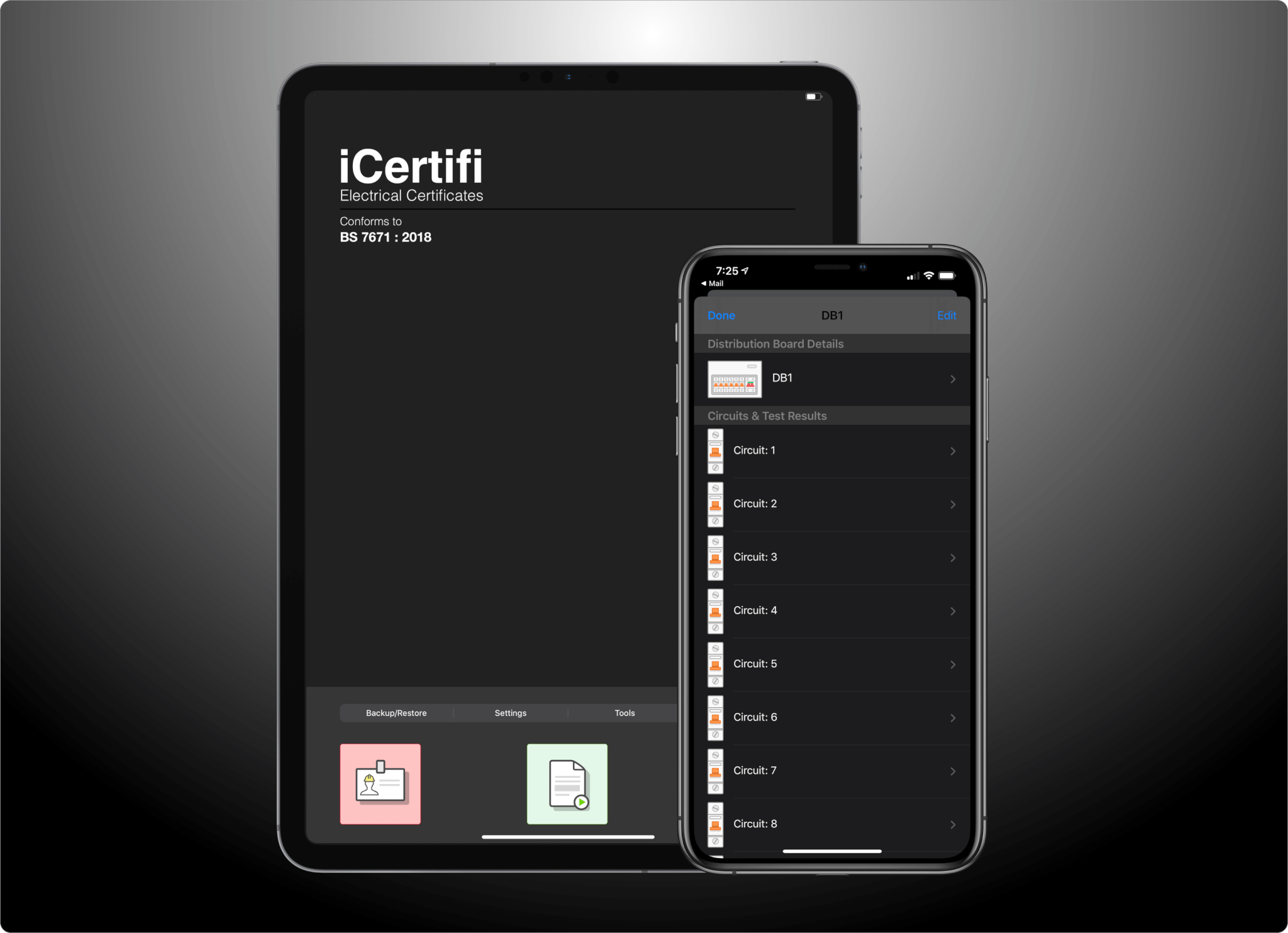 iCertifi & iOS 13 – Electrical Certificates In Dark Mode