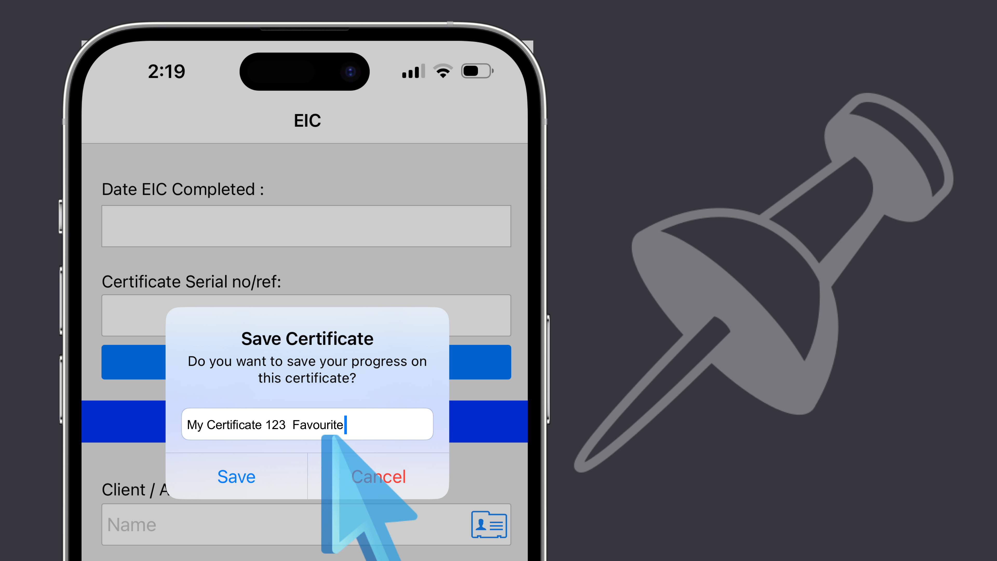 Streamline your certificate management with the Favourite feature in iCertifi V, keeping your most important certificates at your fingertips for easy access during annual inspections. Simply add 'favourite' to the file name of your saved certificates and templates to ensure they stay pinned at the top of your list for efficient organisation.