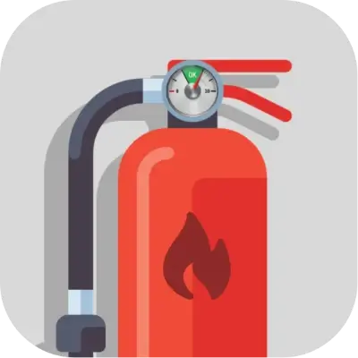 Fire Safe app logo (400 WebP) Fire Safe app icon - fire extinguisher servicing app for iPhone and iPad