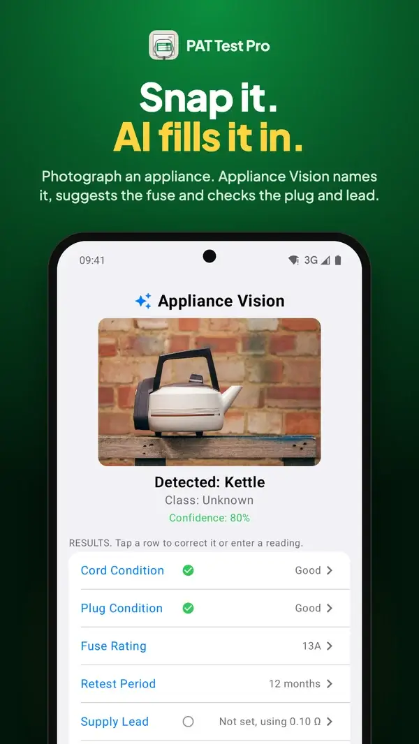 PAT Test Pro on an Android phone